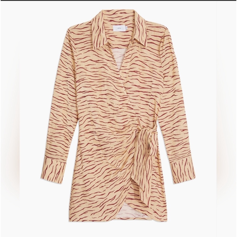 Onia animal print wrap dress